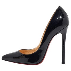 Christian Louboutin Black Patent Leather Pigalle Pumps Size 38
