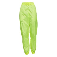 Joggers sintéticos verde fluorescente M