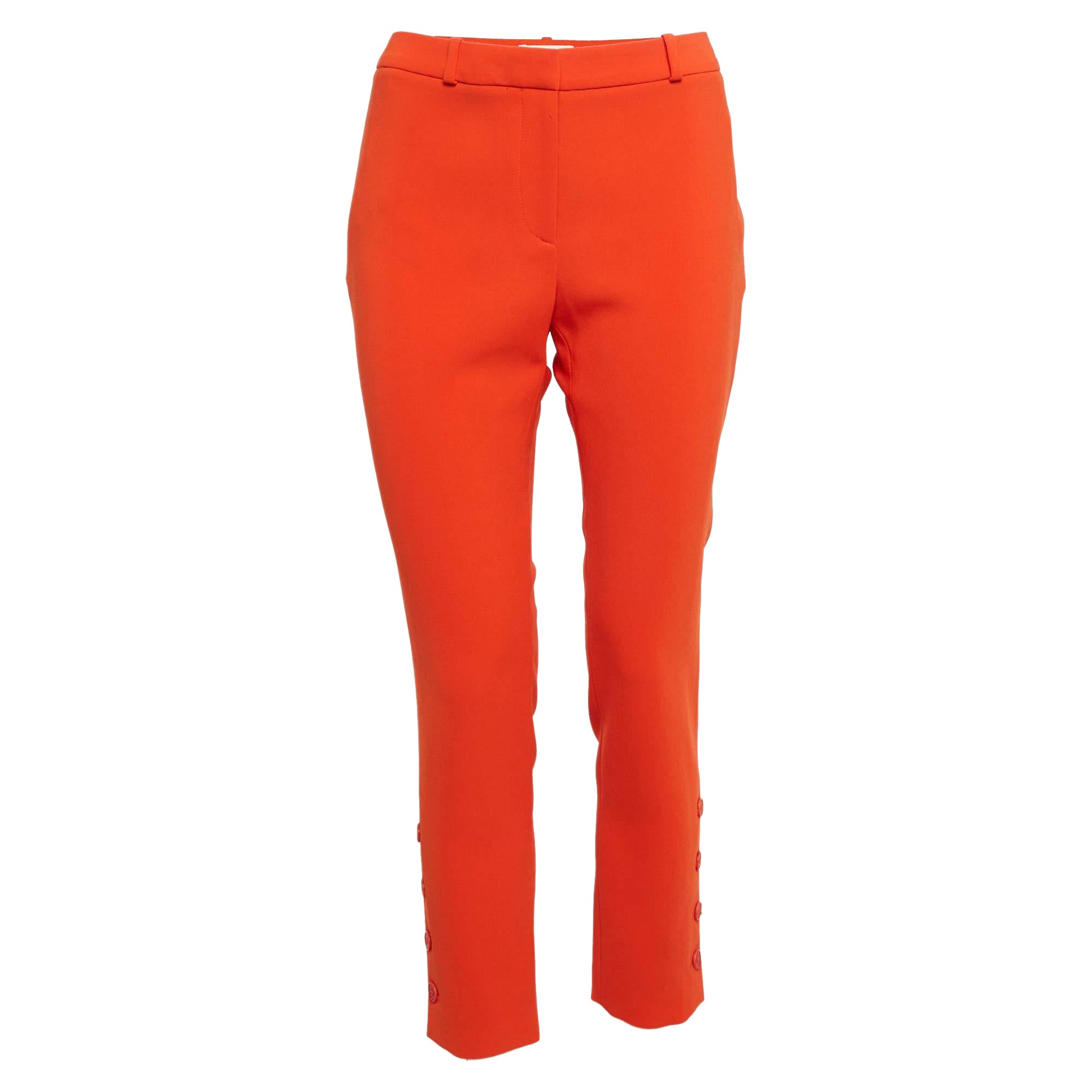 Altuzarra Pantalones abotonados de crepé naranja L