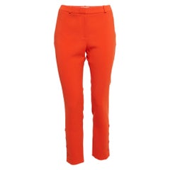 Altuzarra Pantaloni con bottoni in crepe arancione L.