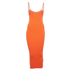 Area Orange - Vestito midi a costine impreziosito da cristalli - M. I.