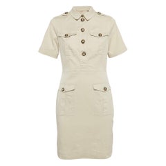 Burberry Brit Beige Cotton Utility Mini Dress M