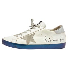 Golden Goose White Leather Super Star Low Top Sneakers Size 41