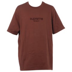 Supreme Beaded Logo Cotton T-shirt Brown
