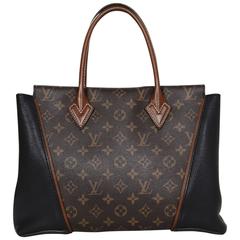 Louis Vuitton Monogram & Black Leather W PM Tote Bag rt. $4, 600