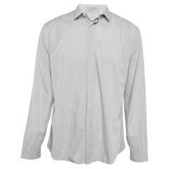 Dior Homme Grey Cotton Long Sleeve Shirt L