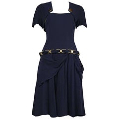 Vintage Chanel Iconic Belted Nautical Dress