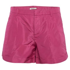 Miu Miu Pink Synthetic Pleated Shorts S