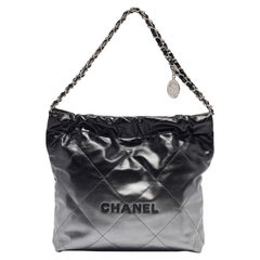 Chanel Metallic Ombre Quilted Shiny Leather Small 22 Hobo