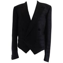 Yves Saint Laurent Silk Black Jacket 2