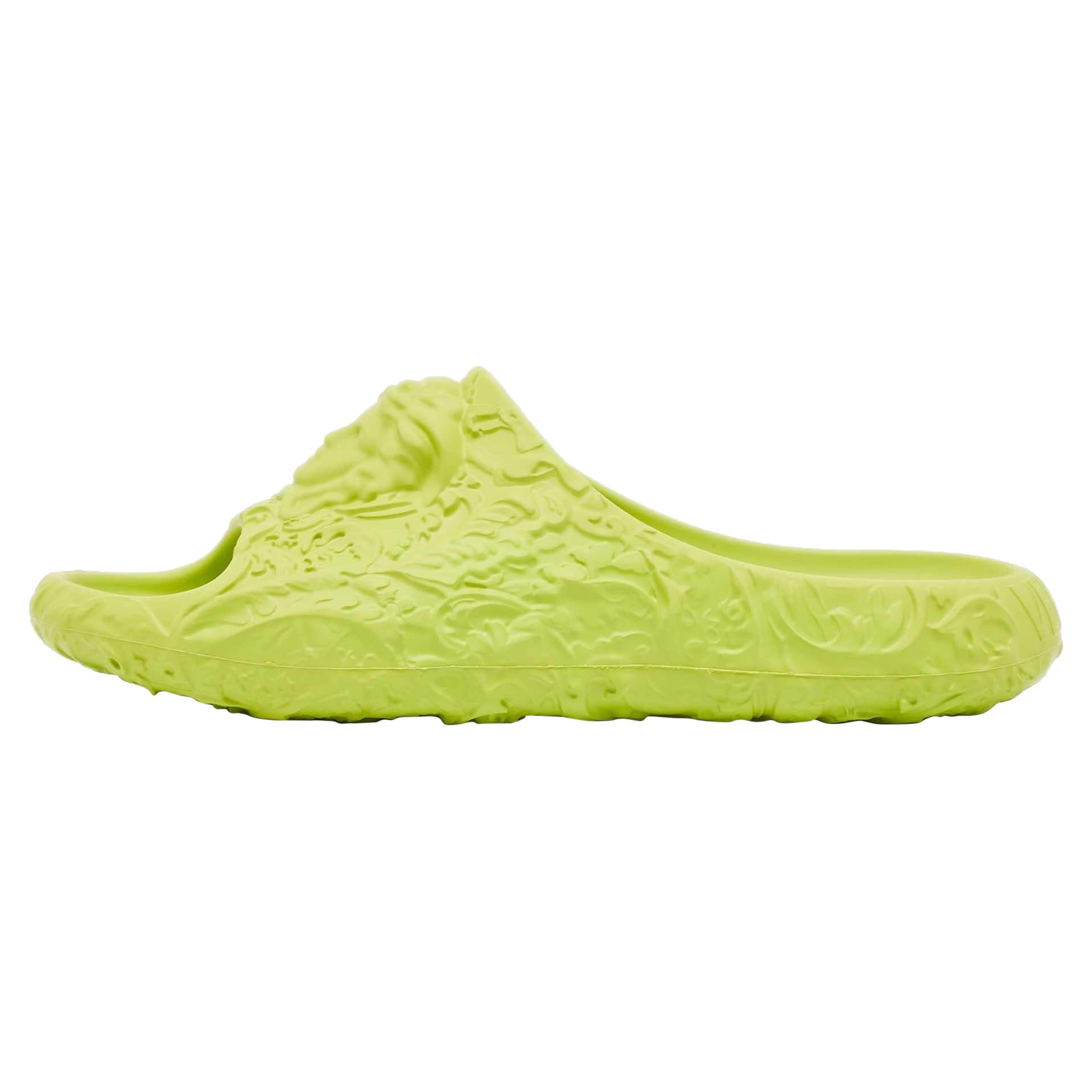 Versace Green Baroque Medusa Embossed Rubber Pool Slides Size 43