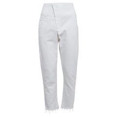 Brunello Cucinelli Jeans blanc à bords bruts, taille S  31"
