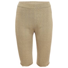 Jacquemus Caqui Verde Mezcla de Lino Pantalones Cortos Sierra L