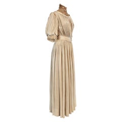 Edwardian plissiert Creme Seide Hochzeit oder Tee Kleid