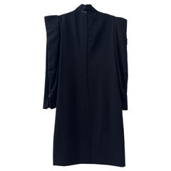 Vintage Pierre Cardin Black Dress with Sculptural Shoulders
