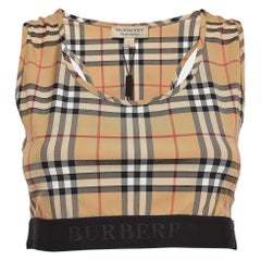 Burberry Brown Large Dalby Nylon Crop Top L