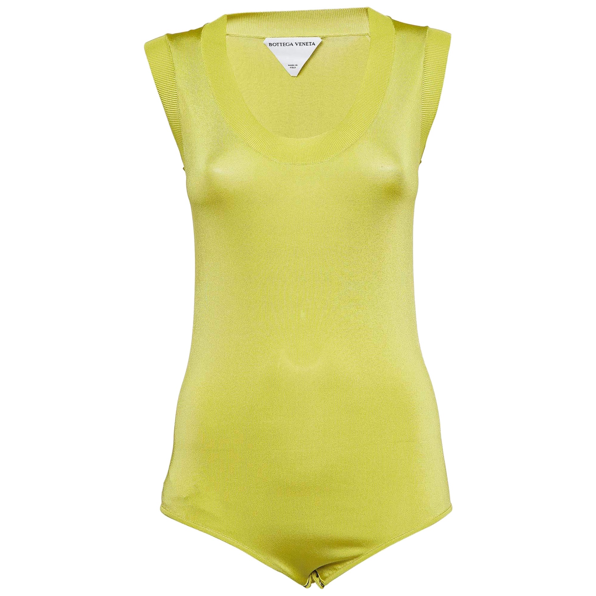 Bottega Veneta Light Green Jersey Bodysuit M