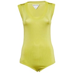 Bottega Veneta Body in jersey verde chiaro M.