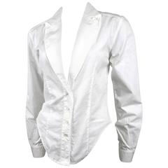Alexander McQueen 1990's Fitted Lapel Blouse 10