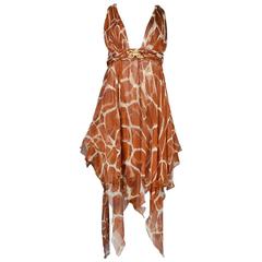 Roberto Cavalli Giraffe Halter Dress 6