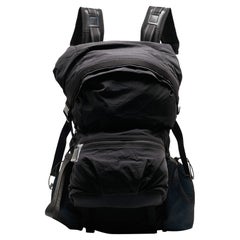 Bottega Veneta Black/Blue Nylon Trekking Backpack