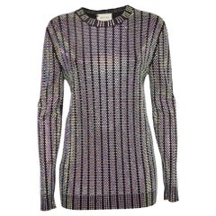 Gucci Black Stretch Knit Rhinestones Detail Sweater M