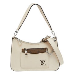Louis Vuitton Cremefarbene EPI Marelle Ledertasche aus Leder