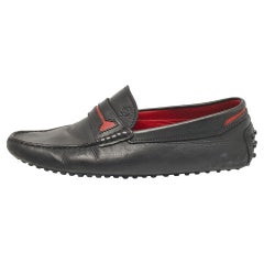 Tod's - Mocassins en cuir noir/rouge - Taille 39