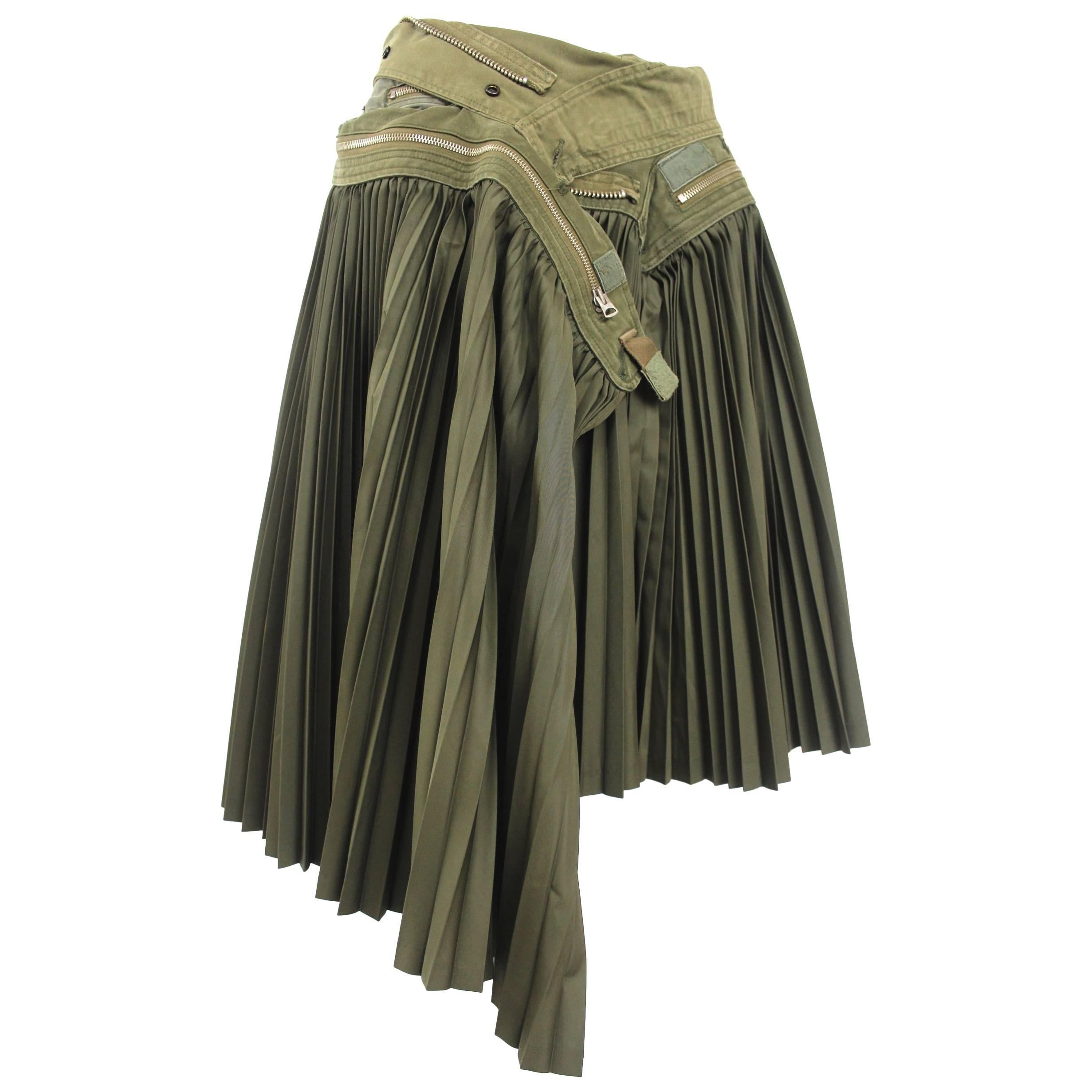 Junya Watanabe 2006 Collection Runway Pleated Military Skirt