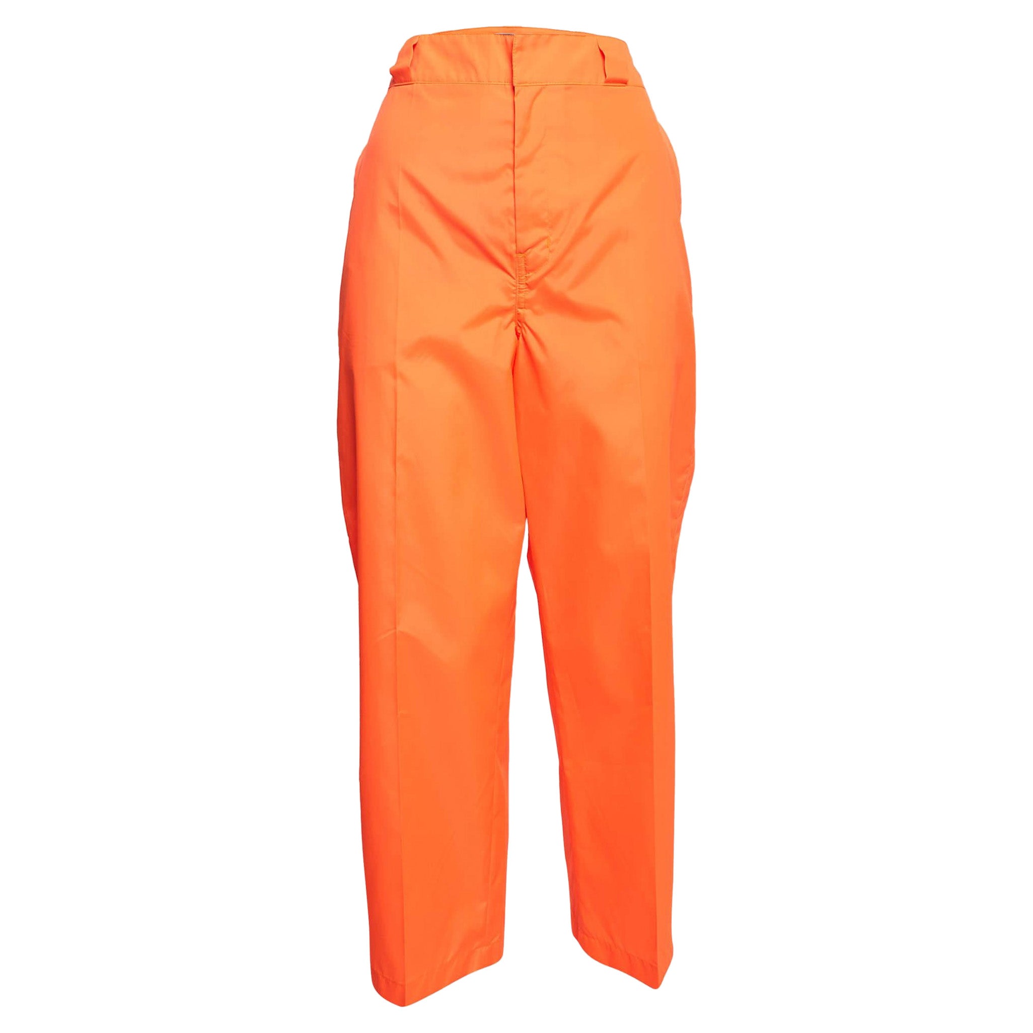 Pantalon ajusté Prada orange Florescent Synthetic M