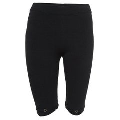 Jacquemus Pantalones cortos moteros Sierra de punto elástico negro L
