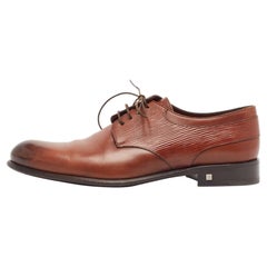 Louis Vuitton Brown Leather Lace Up Derby Size 41.5