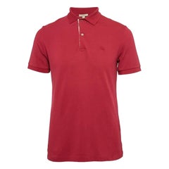 Burberry Brit Pink Logo Embroidered Cotton Pique Polo M
