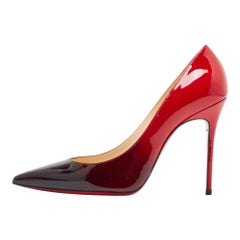 Christian Louboutin Pumps in vernice nera/rossa Degrade Taglia 37,5