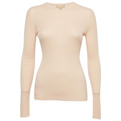Michael Kors Maglione a coste in cashmere rosa M.