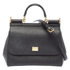 Dolce & Gabbana Borsa media Miss Sicily in pelle nera con manico superiore