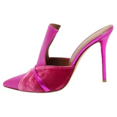 Malone Souliers Mules Danielle in raso e velluto rosa misura 40,5