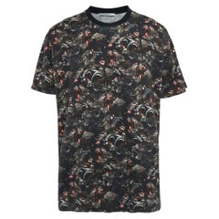 Givenchy Black Baboons Print Jersey Crew Neck T-Shirt M.