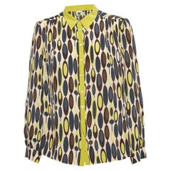 M Missoni Multicolor Printed Silk Long Sleeve Shirt M