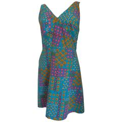 1970s Light Blu Flowers Dress 11