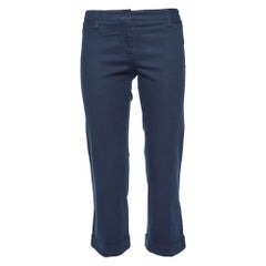 Dolce & Gabbana Navy Blue Cotton Capri Pants M