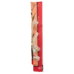 Dolce & Gabbana Pink Lily Print Silk Scarf