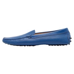 Tod's - Mocassins en cuir bleu Taille 40