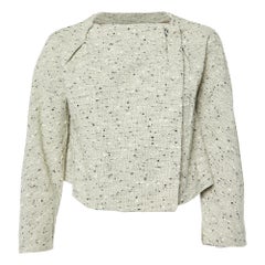 Marni Beige Boucle Tweed Wickeljacke M