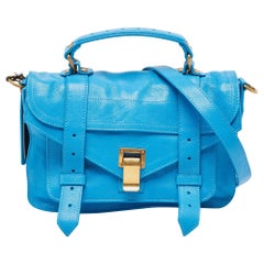 Bolso de asa superior Proenza Schouler Tiny PS1 de piel azul
