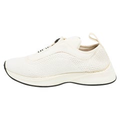 Dior White Knit Fabric B25 Trainers Sneakers Size 41