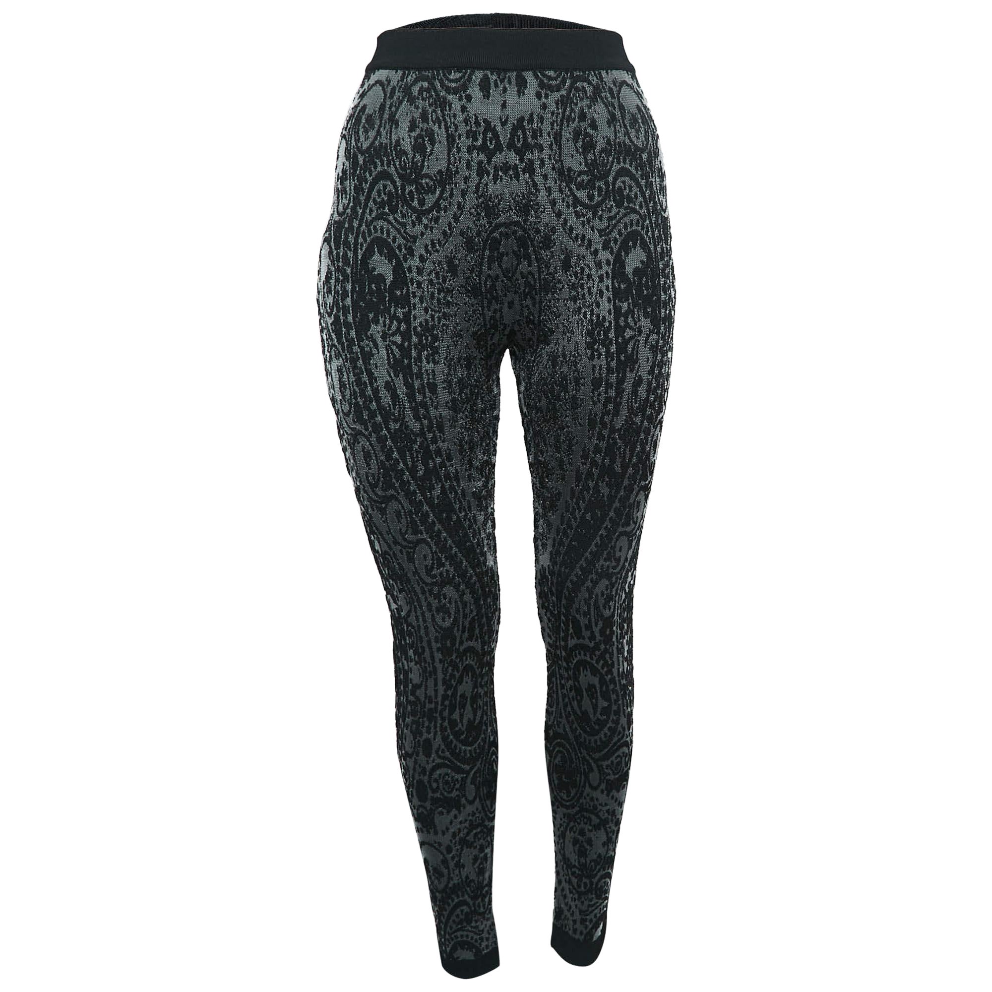 Balmain - Leggings in jersey jacquard nero S