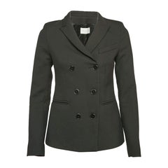 Sandro Black Gabardine Double Breasted Blazer S