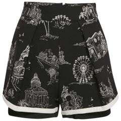 Maje Schwarze Ipom-Shorts aus besticktem Krepp S
