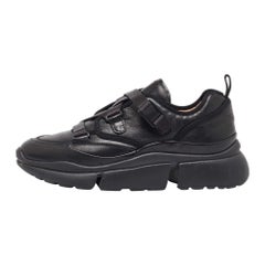 Chloe, pelle nera, Sonni, scarpe da ginnastica con cinturino con fibbia, taglia 39